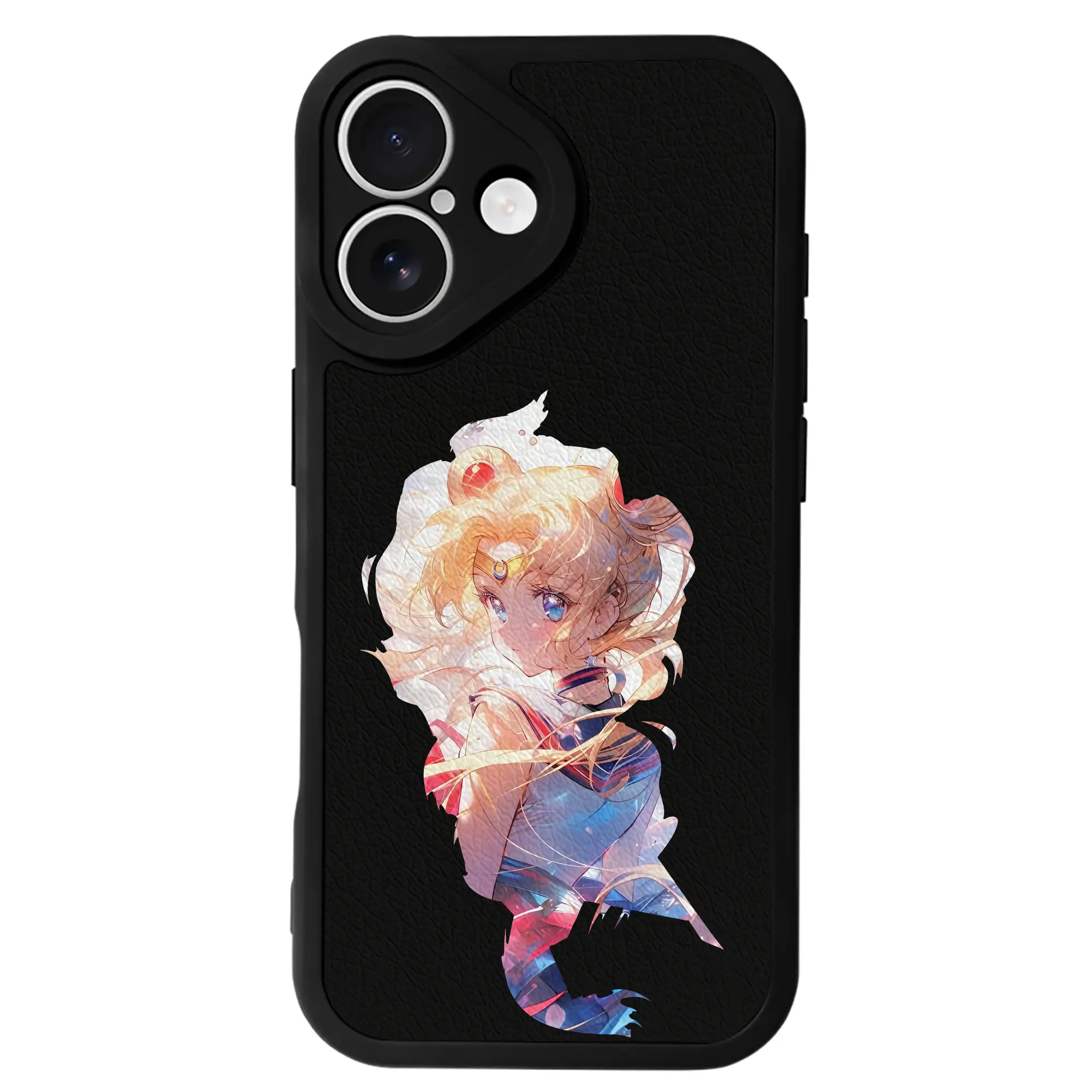 美少女戦士セーラームーン グッズ 月野 うさぎ - IPhone 16シリーズ対応 ・ シリコンスマホケース ・ レザー調 ・ 高精度フィット ・ 耐衝撃 ・ ワイヤレス充電対応 ・ 精密カット